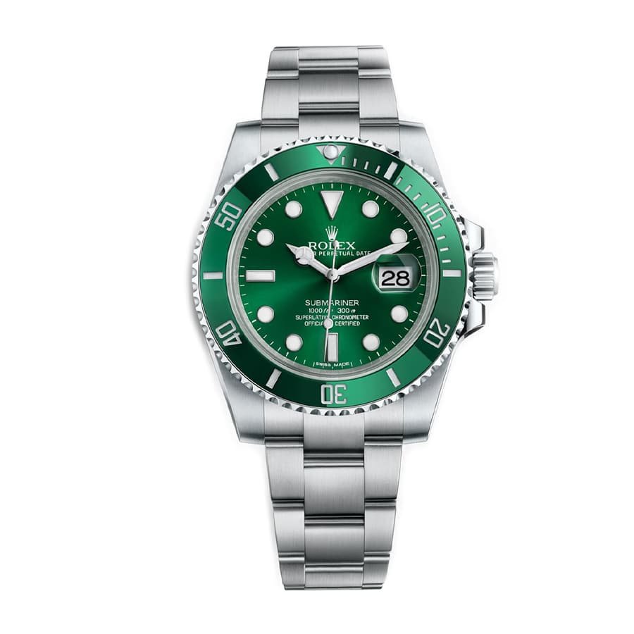 Rolex Submariner green dial watch from the current Luxuryclone catalog