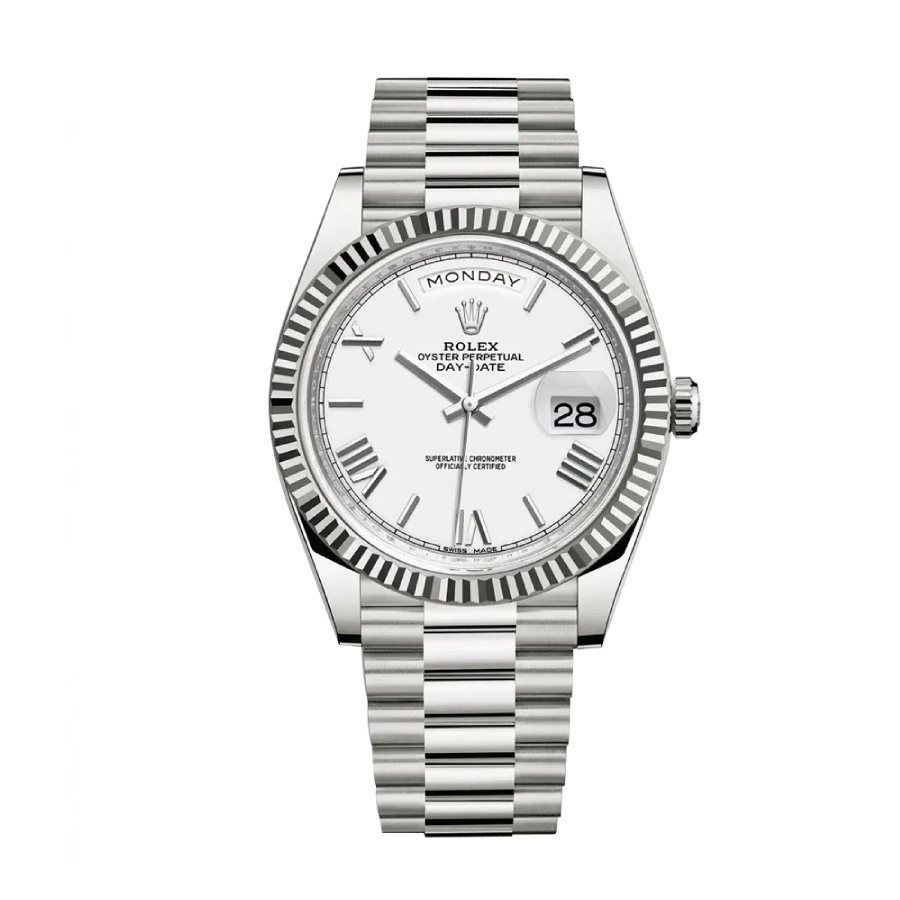 Rolex Day-Date M228239 White Roman Dial