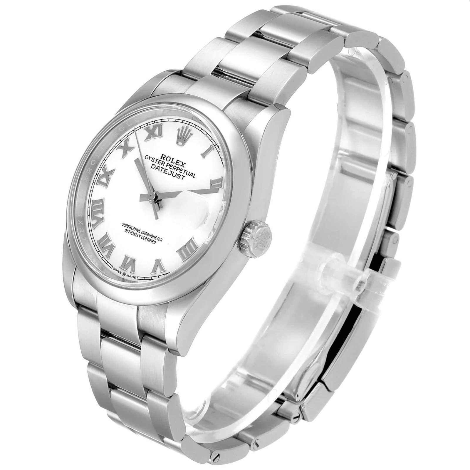 Rolex Datejust 126200 White Dial Smooth Bezel photograph 2