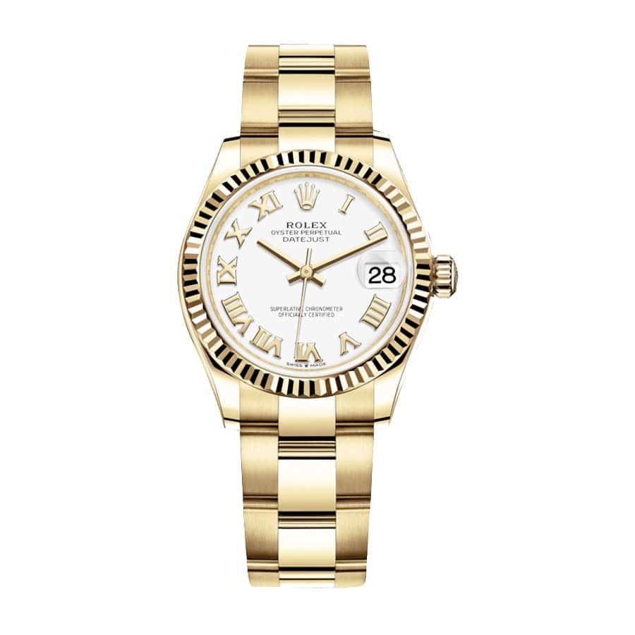 Rolex Datejust 278278 Yellow Gold Fluted Bezel Top