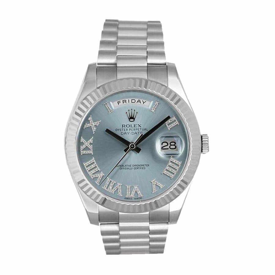 Rolex Day-Date II 218239 Ice Blue Roman Dial