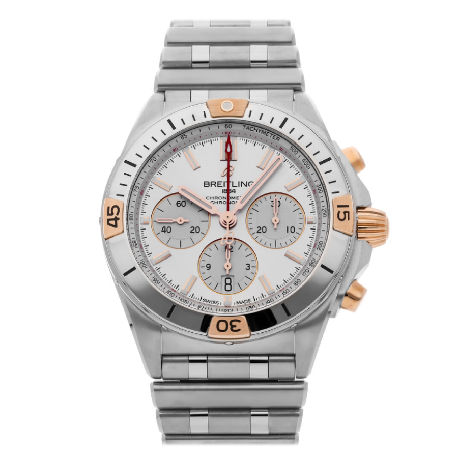Breitling Chronomat B01 AB0134101G1A1 White Dial Steel