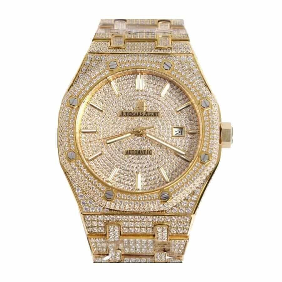 Audemars Piguet Royal Oak 15400SR.OO.1220SR.01 Fully Iced Out