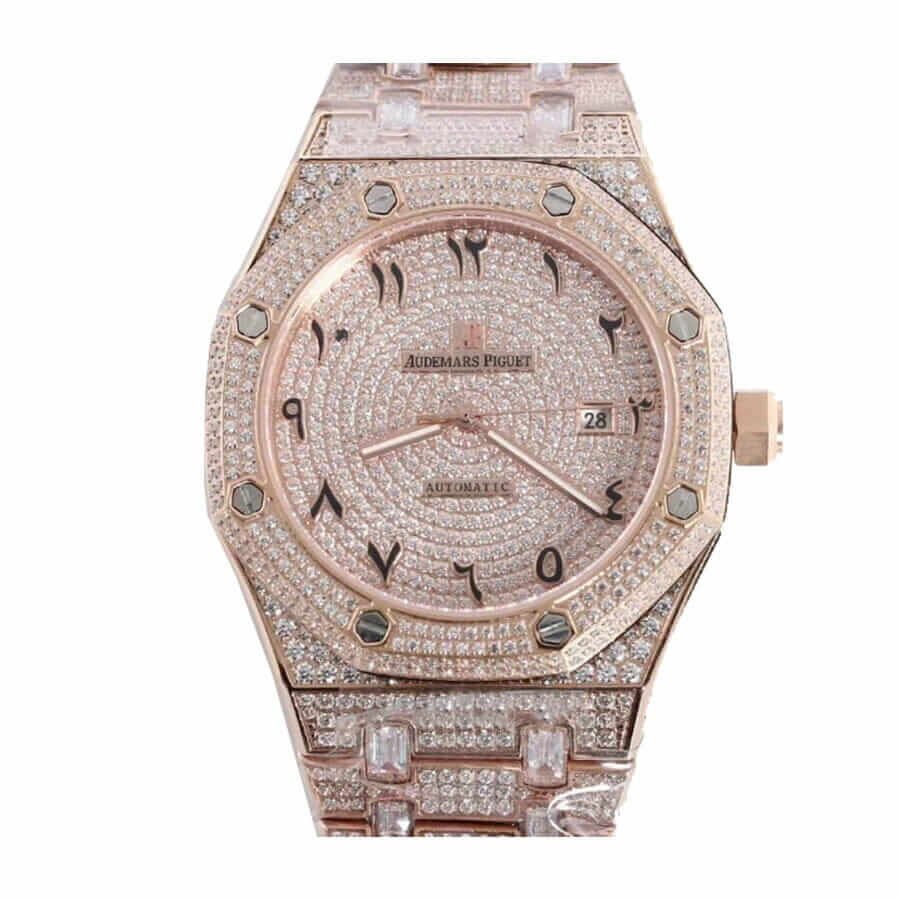 Audemars Piguet Royal Oak AP160SF296 Iced Out Rose Gold Top Grade