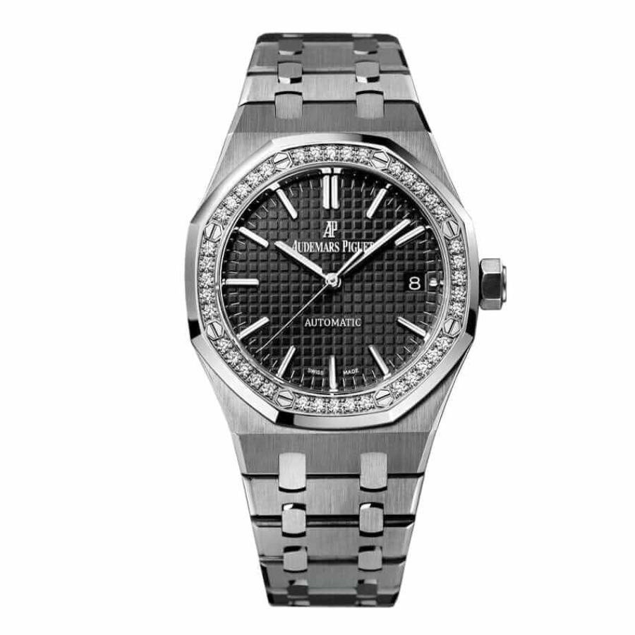 Audemars Piguet Royal Oak 15451ST Diamond Bezel Silver Dial Ultra Fine