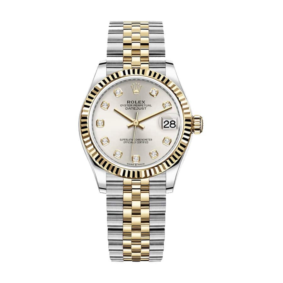 Rolex Lady-Datejust 279173 Silver Diamond Dial