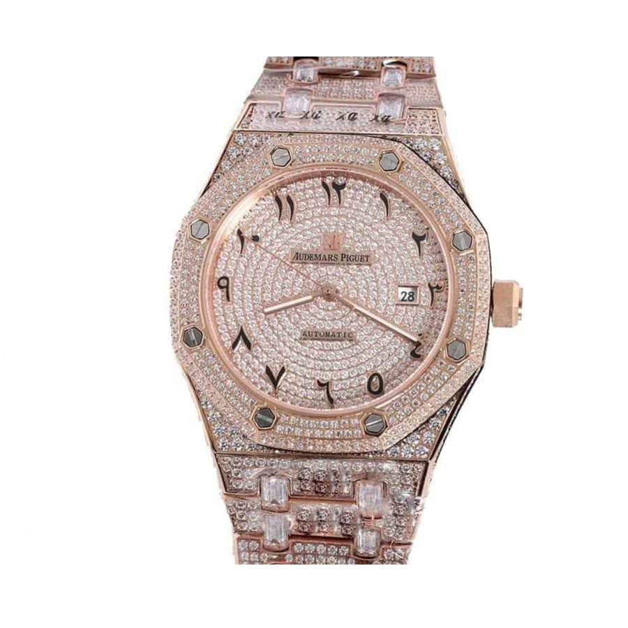 Audemars Piguet Royal Oak AP160SF296 Iced Out Rose Gold Top Grade photograph 2